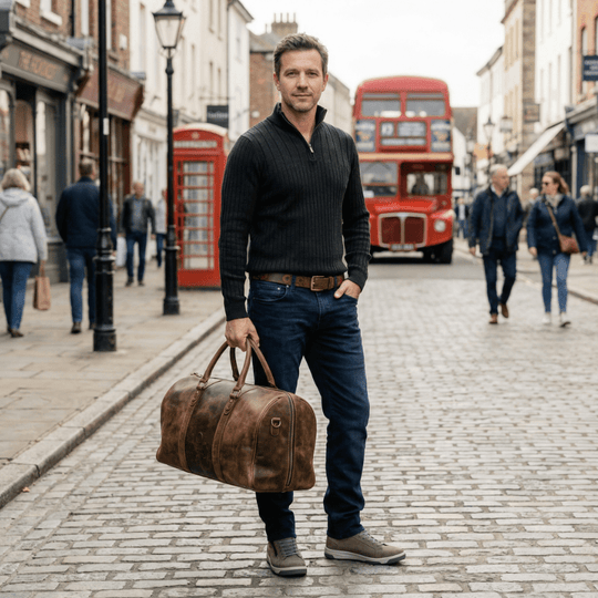 Beckwith - Men's Leather Duffle Bag ~