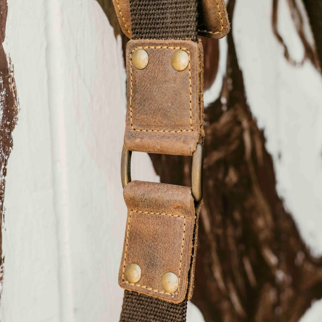 Leather Messenger Bag for Men - Soldier - 15…