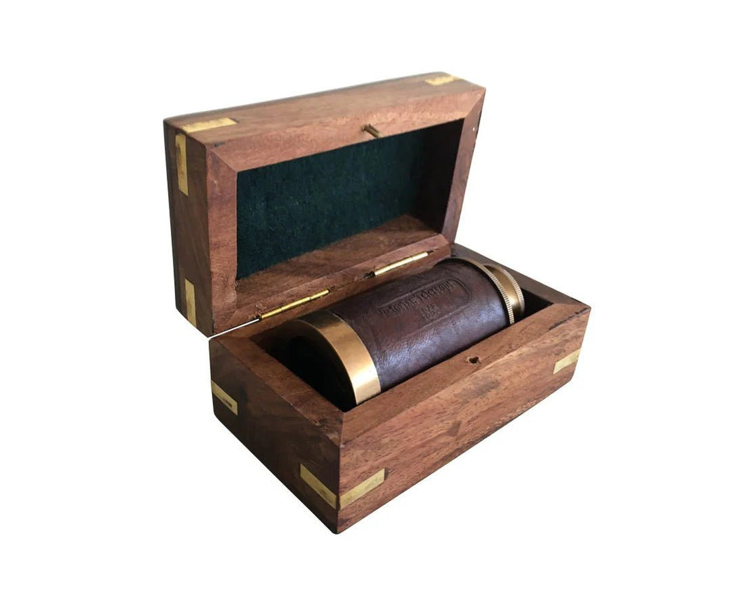 Pocket Telescope with Wooden Box - TN104