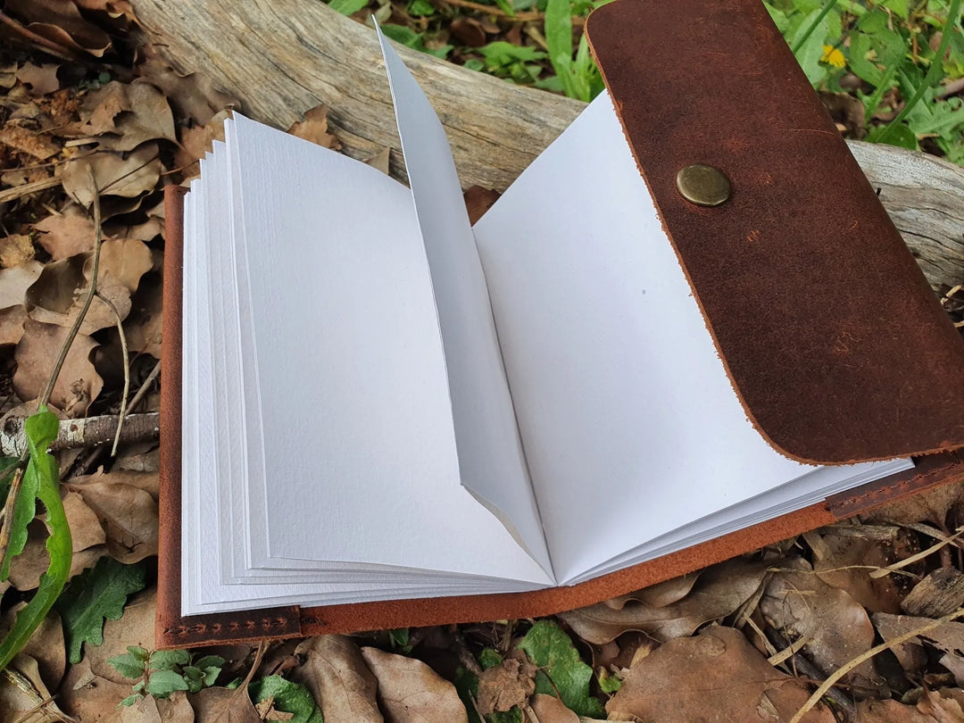Leather Journal Refillable - A6 - Clip