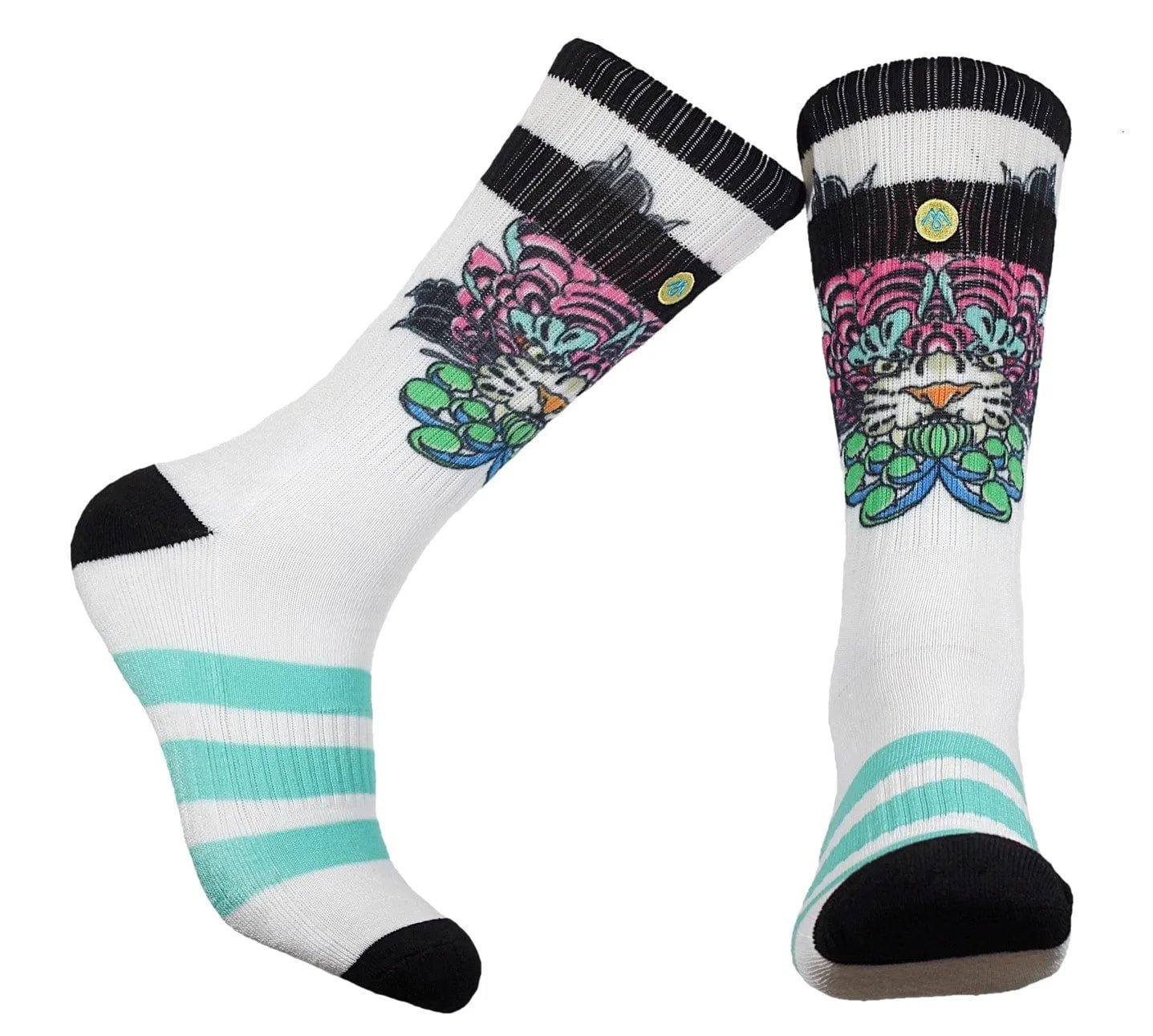 Mennie SOCKS N JOCKS Mennie PEONY TIGER socks Socks n Jocks mennie-peony-tiger-socks indepal-leather.myshopify.com