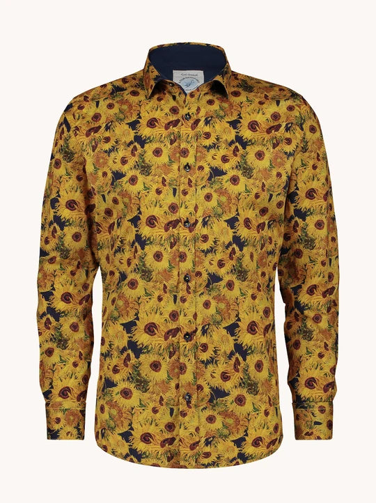 A Fish Named Fred Sunflowers long sleeve shirt at Bolt + Buckle