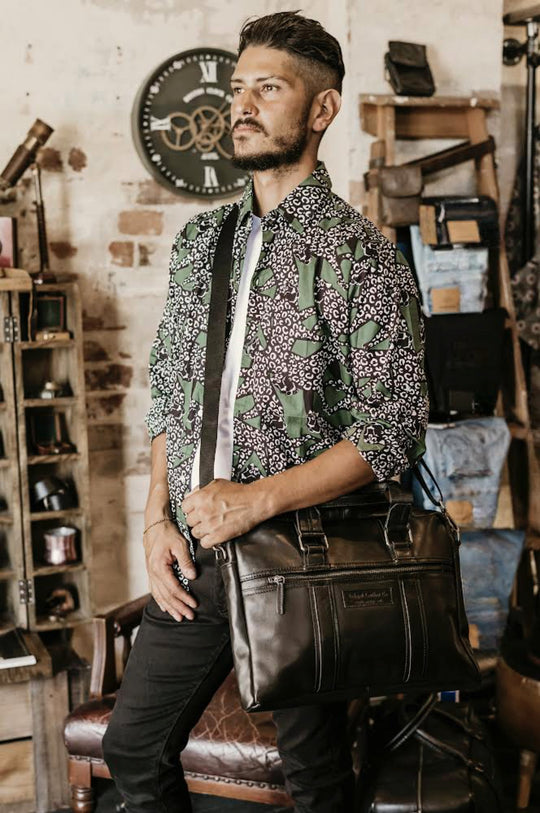 Lincoln Satchel Bag - Antique Black Full view