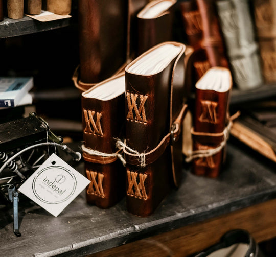 Leather Journal | Compass Carving - A6 Size