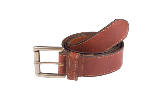 Leather Belt-Cobblestone