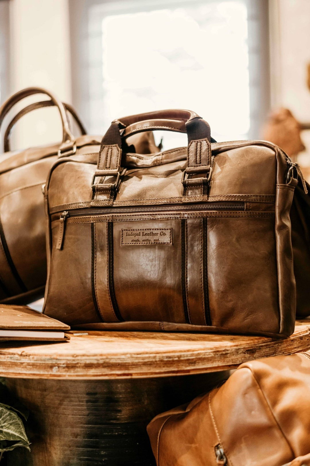 Lincoln Satchel Bag - Antique Brown 