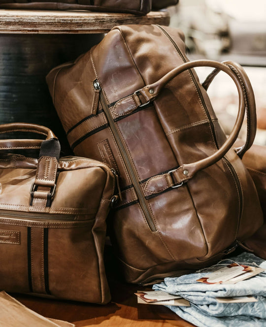 Lincoln Satchel Duffle Bag - Antique Brown
