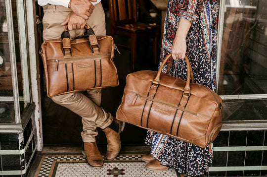 Lincoln Satchel Duffle Bag - Antique Tan