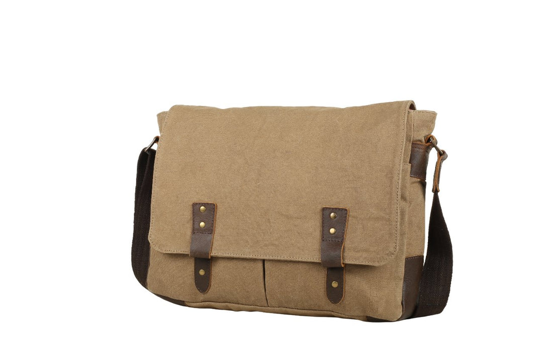 Trooper Canvas Messenger - 15 laptop bag for men Canvas Range trooper-canvas-messenger-1 indepal-leather.myshopify.com