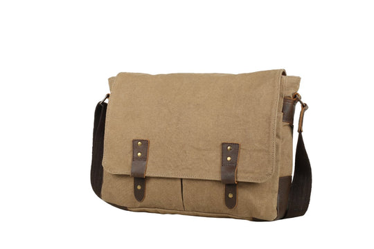 Trooper Canvas Messenger - 15 laptop bag for men Canvas Range trooper-canvas-messenger-1 indepal-leather.myshopify.com
