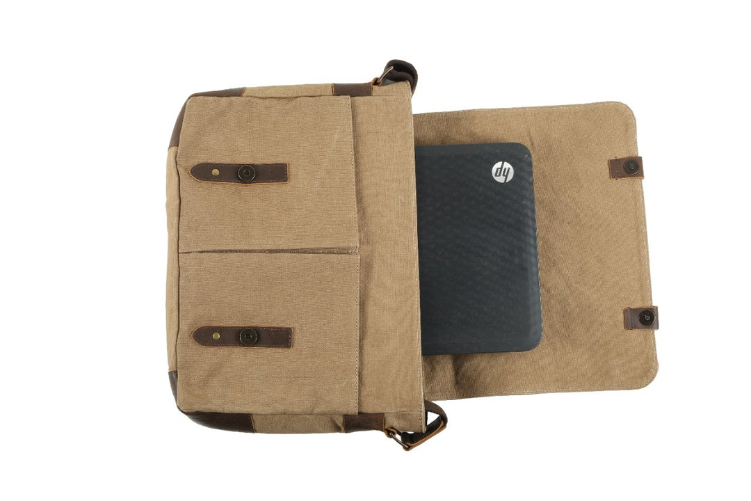 Trooper Canvas Messenger - 13  mens leather computer bag online