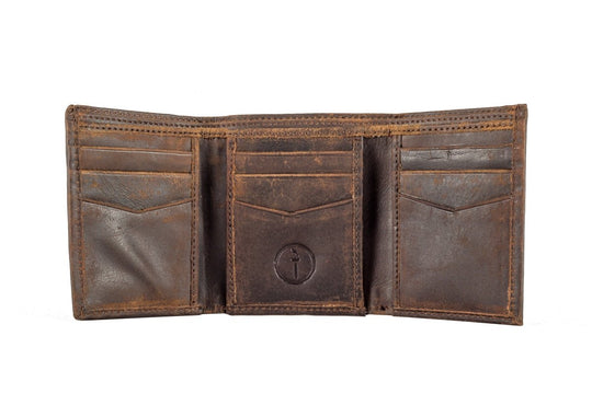 Mens Trifold Leather Wallet