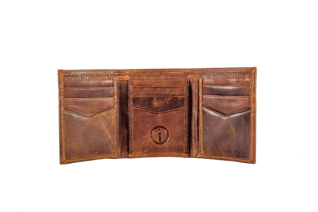 Mens Trifold Leather Wallet