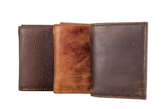 Mens Trifold Leather Wallet