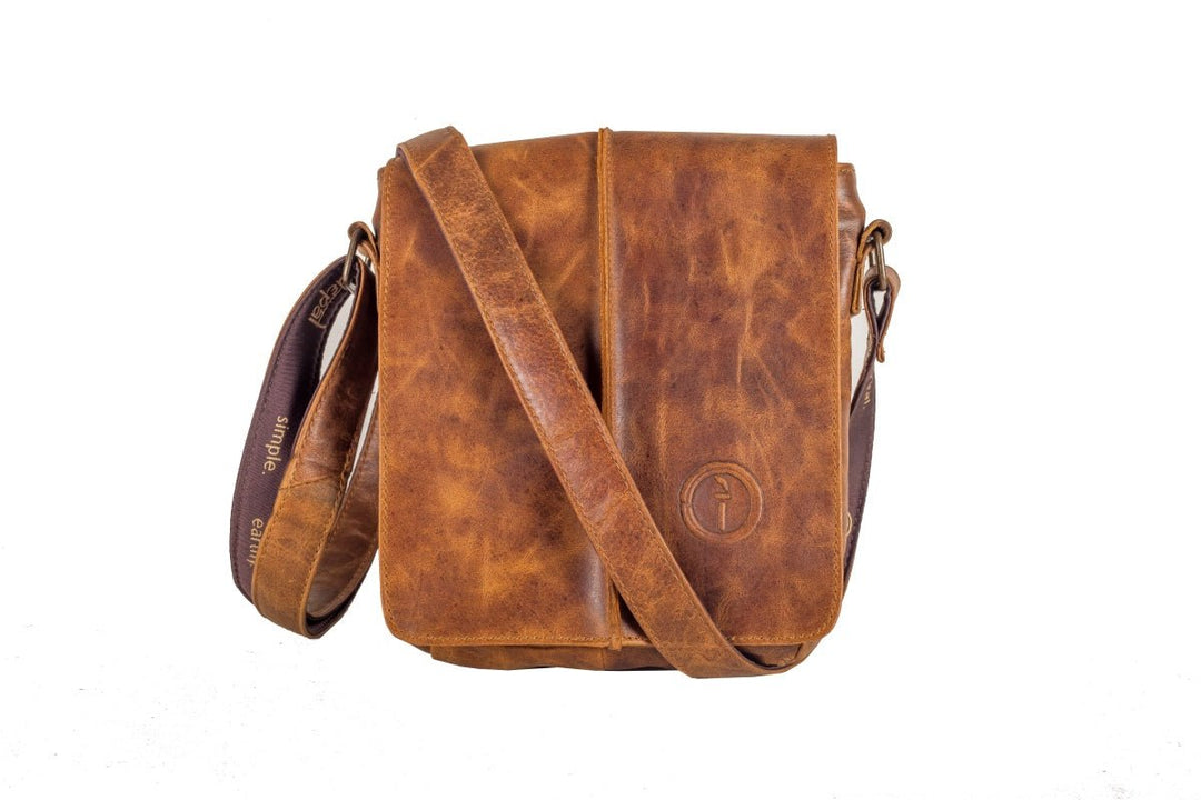 Leather Messenger Bag-Wanderer -Small