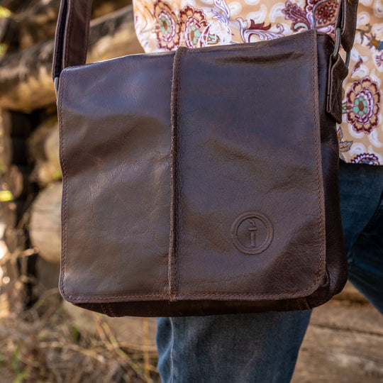 Leather Messenger Bag-Wanderer -Small