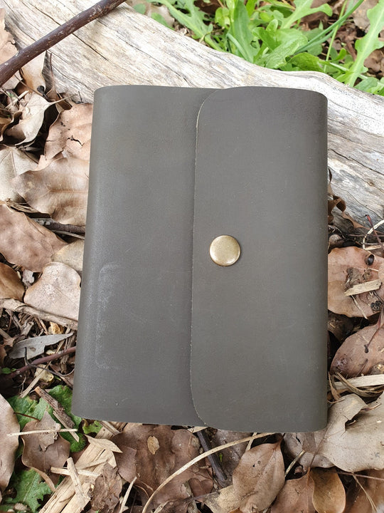 Leather Journal Refillable-A6-Clip