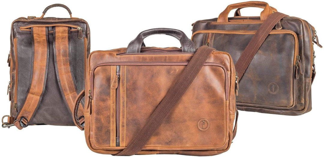 Arno men's leather messenger bag